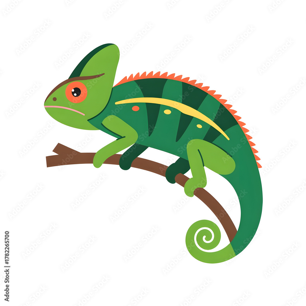 Fototapeta premium A chameleon illustration vector