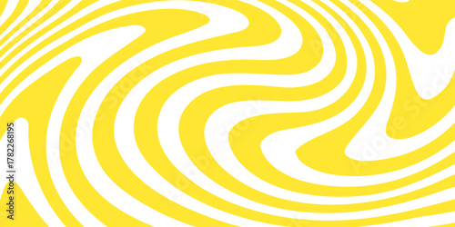 yellow wave background with thick lines