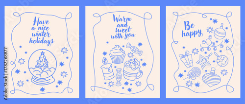 Have a wonderful Christmas set of cards