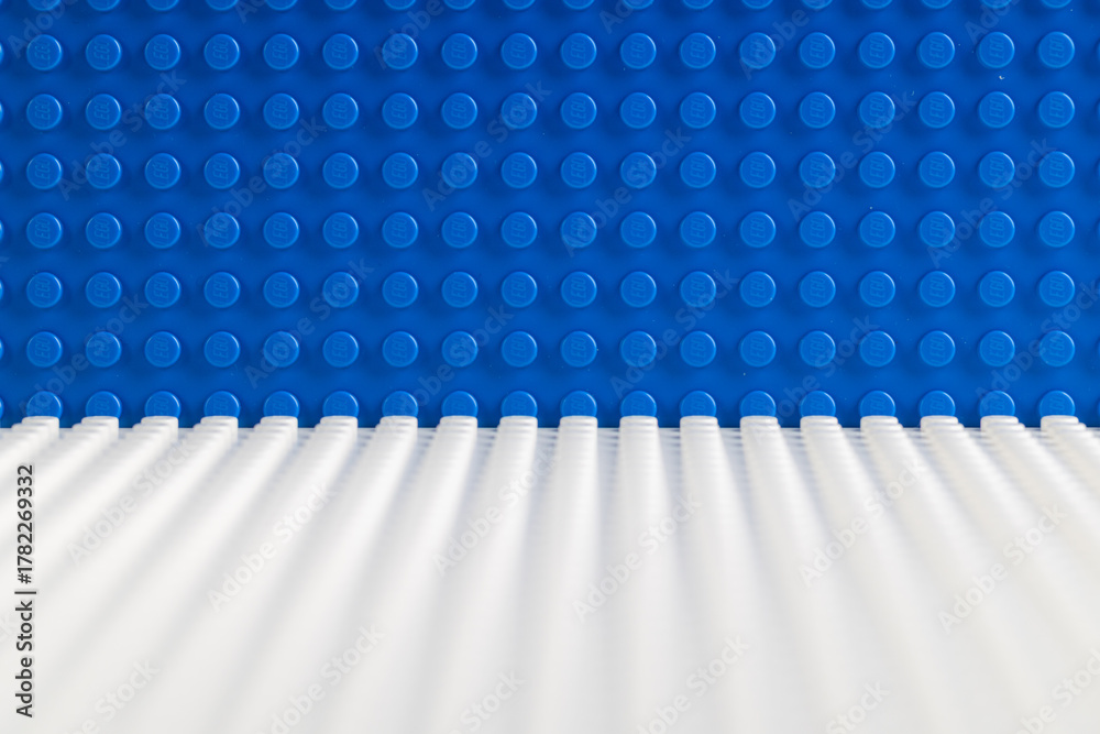 Obraz premium Blue and White LEGO Baseplates Building Background