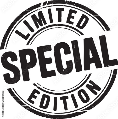 A distressed circular stamp graphic with the words 'LIMITED SPECIAL EDITION' in bold black lettering.