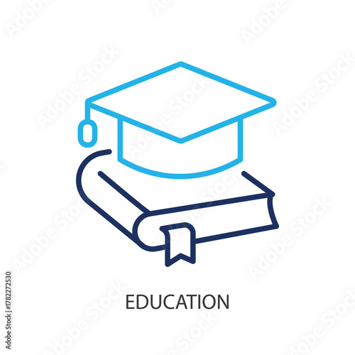 Education thin line icons. Original vector illustration.