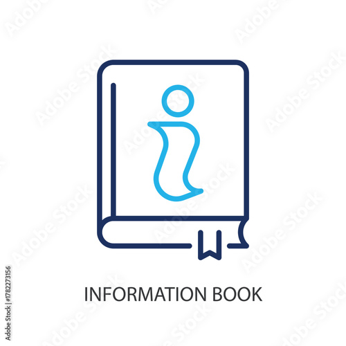 Information book thin line icons. Original vector illustration.
