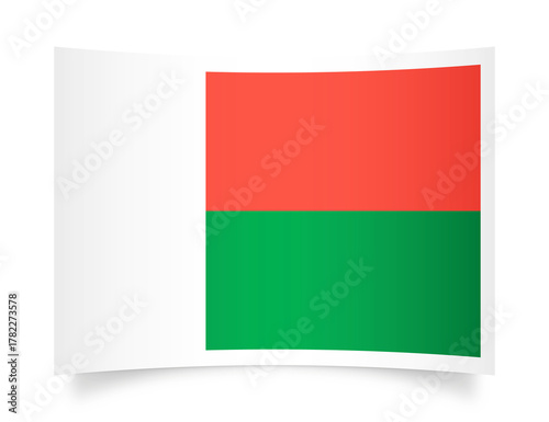 Free Download Madagascar paper flag 3d illustration. Paper flag of Madagascar transparent png - GFXLoad