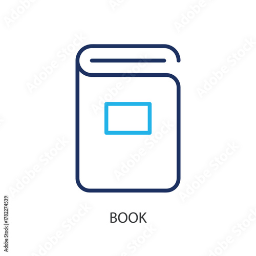 Book thin line icons. Original vector illustration.