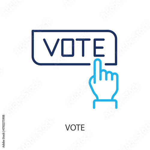 Vote thin line icons. Original vector illustration.