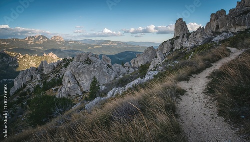 Alps mountain landscape with rocky terrain, showcasing natural erosion risk