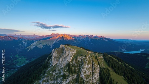 Fototapeta Naklejka Na Ścianę i Meble -  Aerial View of Mountain Range in Poland