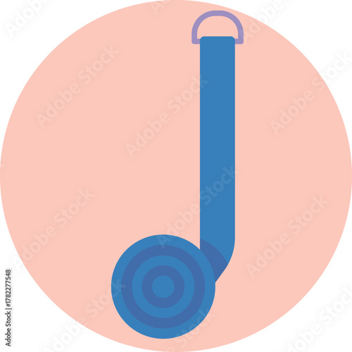 A flexible strap used to assist with yoga stretches and improve flexibility.