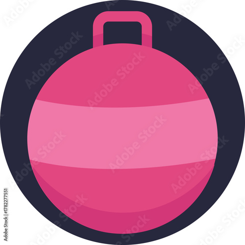 A stability ball for core strengthening and balance exercises in yoga practice.