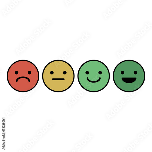 Customer Emojis Faces Emoticon Rating
