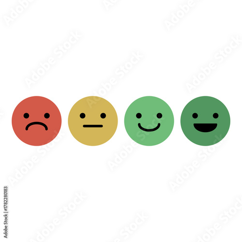 Customer Emojis Faces Emoticon Rating