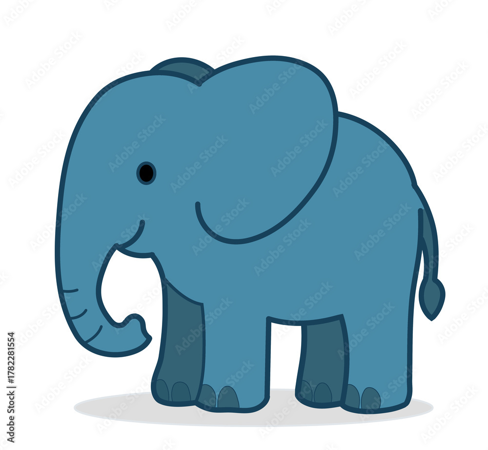 Obraz premium elephant cartoon illustration