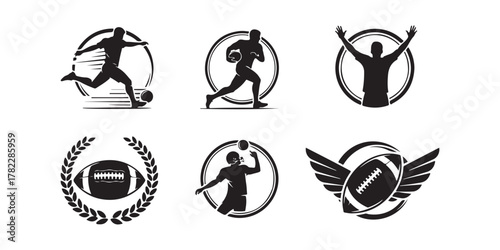 American football sport logo vector set