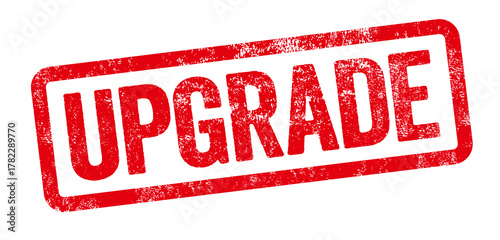 Red stamp on a white background - Upgrade
