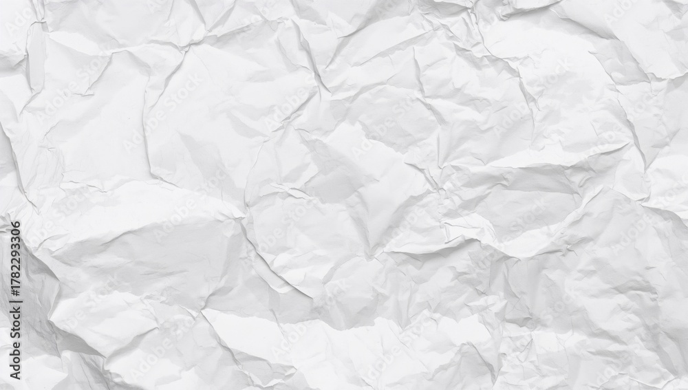 Obraz premium White wrinkled paper surface with texture for design and decoration