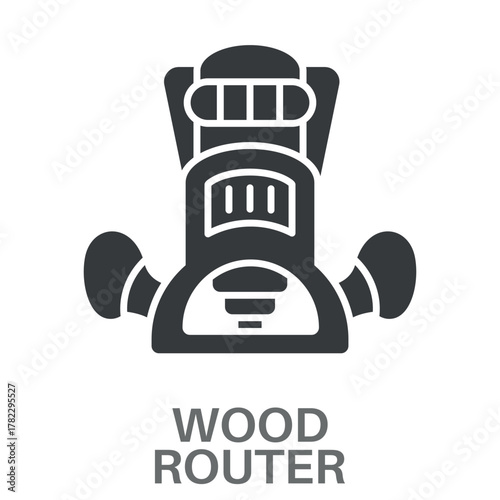 Wood Router Simple Style Glyph Design Vector 