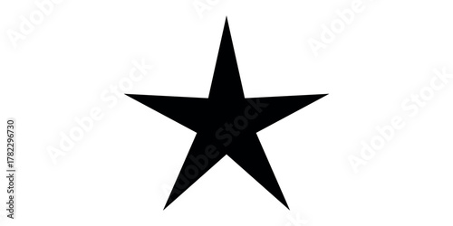 Five-pointed star. Vector illustration on a transparent background.