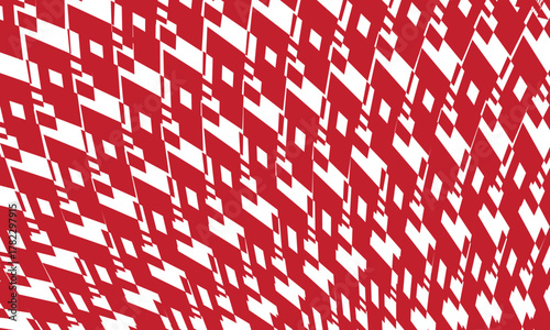  Abstract Red colour diagonal arc zig zag seamless pattern background suitable for fashion textiles, graphics.