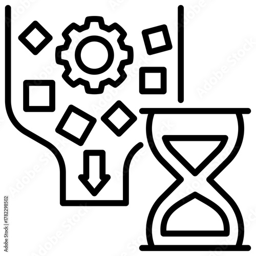 Bottleneck Line Icon