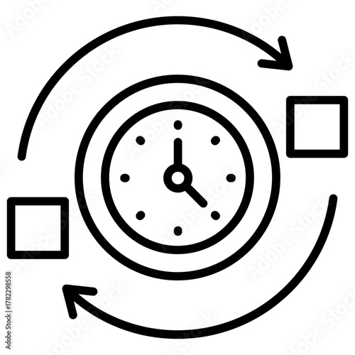 Cycle Time Line Icon