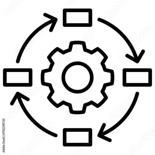 Continuous Flow Line Icon