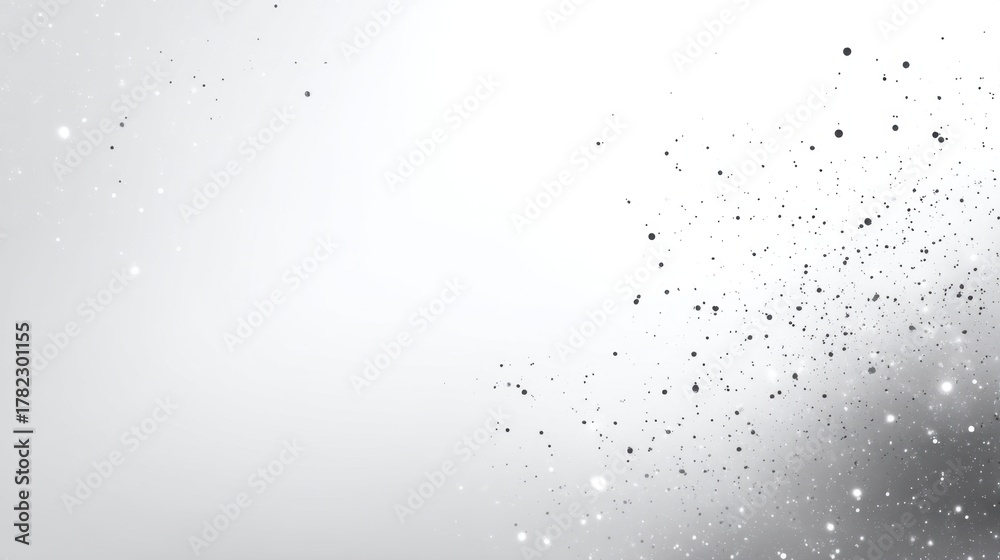 Obraz premium Abstract background design featuring scattered particles and sparkling lights in a minimalist monochrome theme for creative projects and artistic works