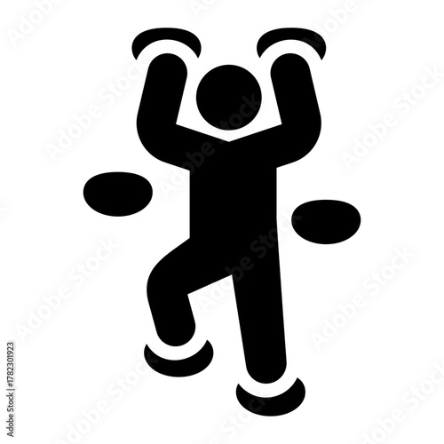 climbing glyph icon