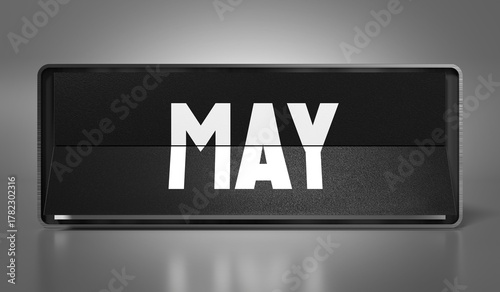 Obraz na płótnie May - calendar on gray background - 3D illustration