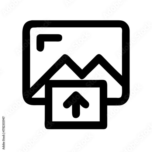 Media Upload icon vector