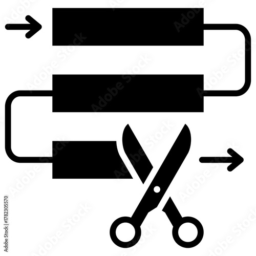 Lean Process Glyph Icon