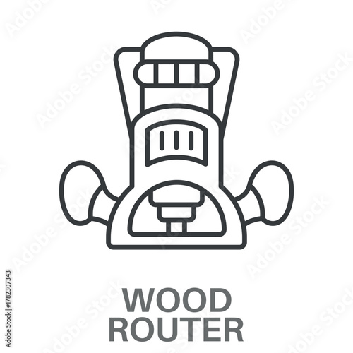 Wood Router Simple Style Glyph Design Vector 