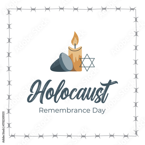 Holocaust Remembrance Day  Vector Design