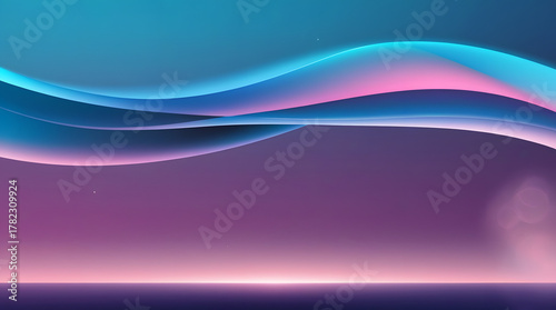 Futuristic Gradient Light Waves – Cyan Magenta Violet Abstract Background