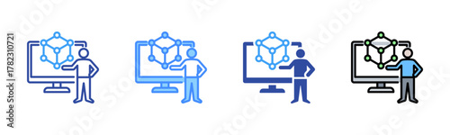 Simulation Icon, Multi Styles Icon Set