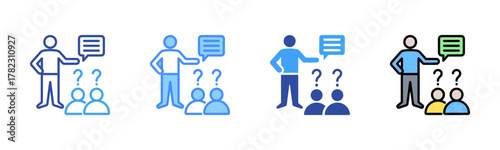 Training Session Icon, Multi Styles Icon Set