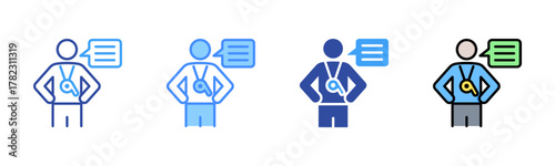 Coach Icon, Multi Styles Icon Set