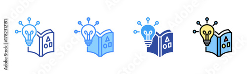 Blended Learning Icon, Multi Styles Icon Set