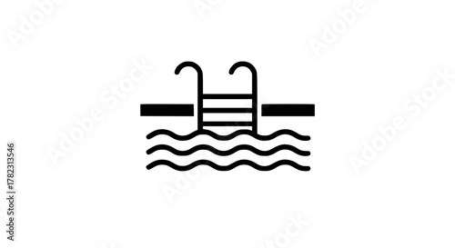 Pool entry black white icon 16.53% 121 101