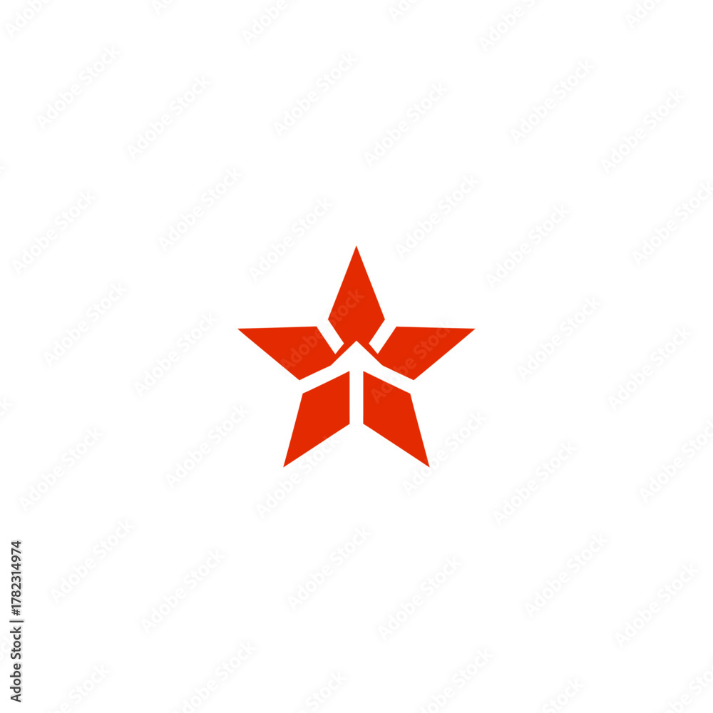 Obraz premium Creative agency star icon flat vector design.