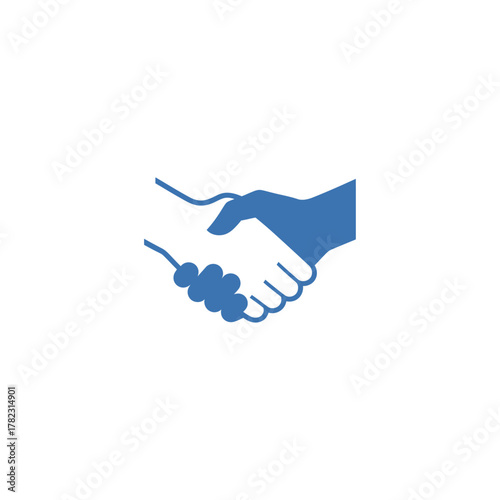 Corporate handshake symbol icon flat vector design.