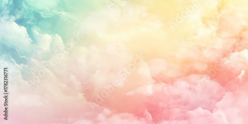 Pastel sky white cloud white background. Beautiful sky and clouds in the afternoon.