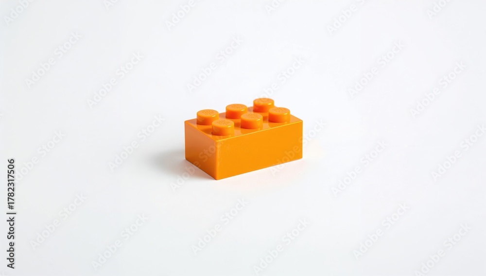 Naklejka premium Plastic building bricks, versatile construction materials for creative projects