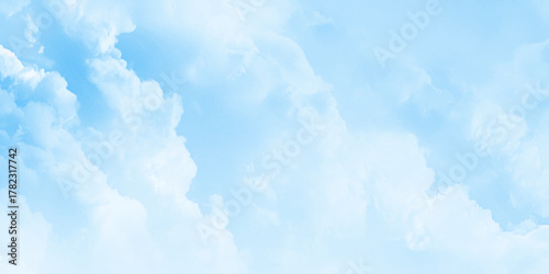 Beautiful sky with white clouds photo