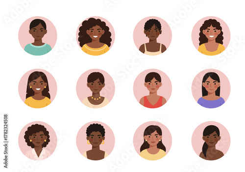 Diversity in Beauty A Collection of Animated African American Women