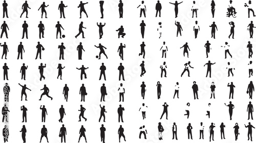 Human Diversity Silhouette and Color Figure Encyclopedia
