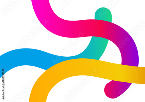 抽象的なグラデーション線	2