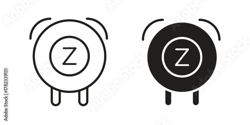 Alarm snooze icon for your website design, logo, app, UI. EPS10