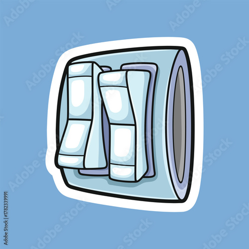 double light switch with outline in isolated background