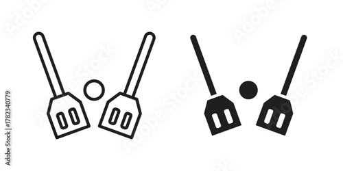 Broom-ball icon for your website design, logo, app, UI. EPS10